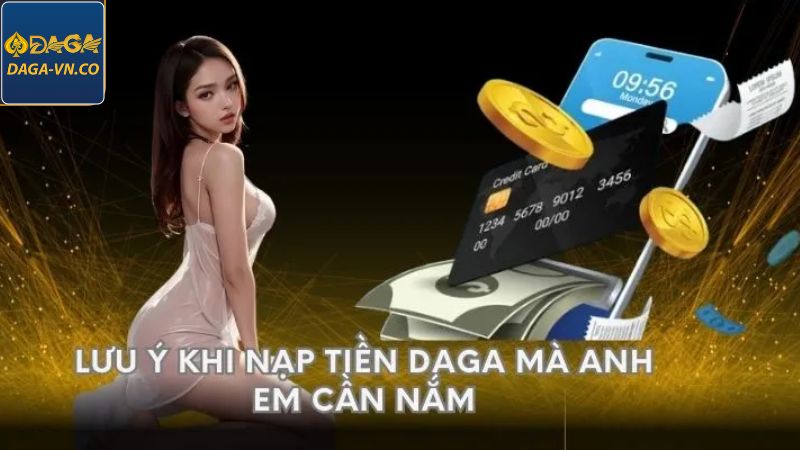 Nạp Tiền DAGA - Cơ Hội Tham Gia Trận Đấu Đỉnh Cao 3 Một vài lưu ý nhỏ dành cho người tham gia nạp tiền DAGA